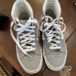 Grey high top vans